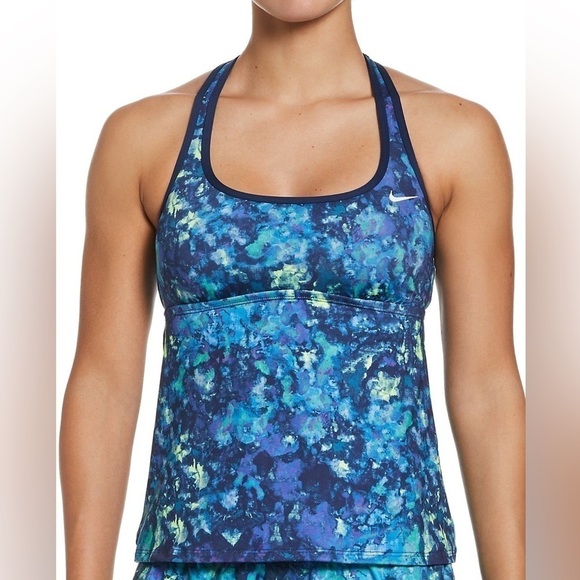 Nike Swim Earth Dye Racerback Tankini Top Size S - Picture 1 of 9